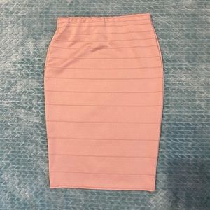 Light pink pencil skirt